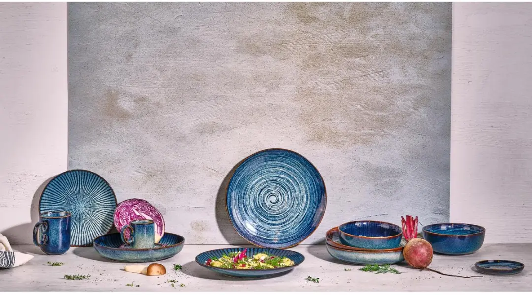 Cosy&Trendy Bilbao Keramiek Mokken - 4 Stuks 170ml - Donkerblauw