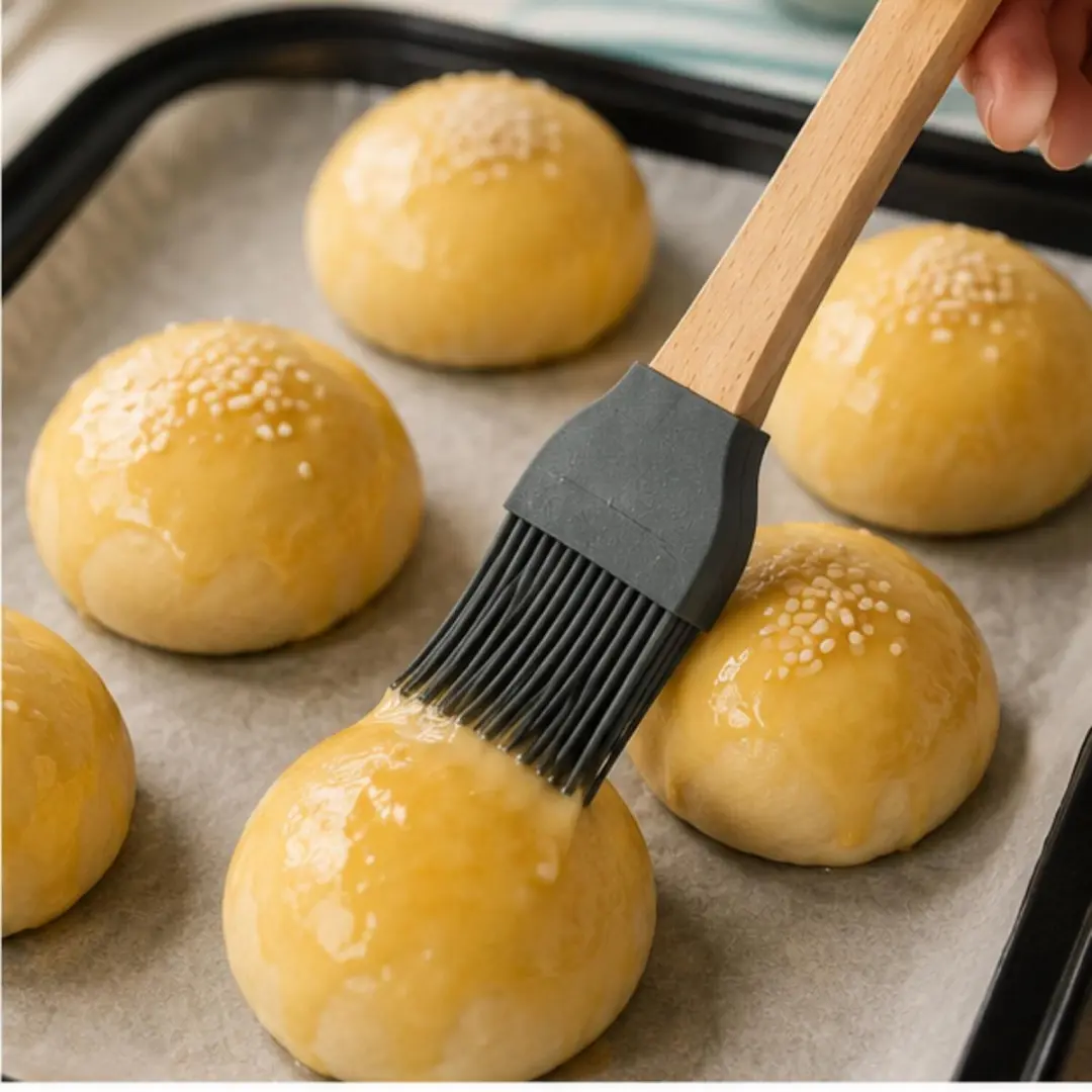 Excellent Houseware Bakkwast Hout/Silicone 28cm - Naturel