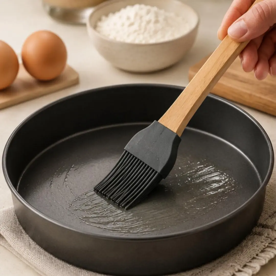Excellent Houseware Bakkwast Hout/Silicone 28cm - Naturel - afbeelding 6 van 6