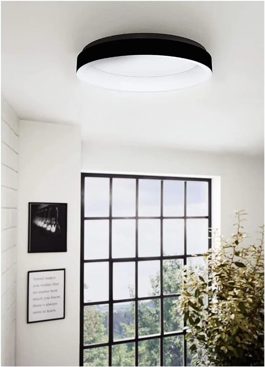 Eglo Marghera-C Plafonnière 60cm - Zwart