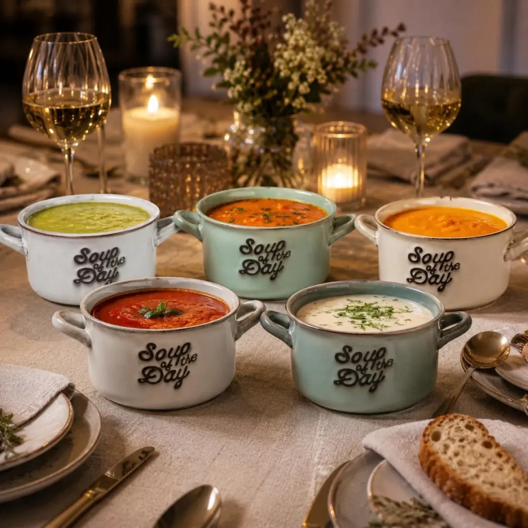 Excellent Houseware Soepkommen Set 6x - 500ml - Groen