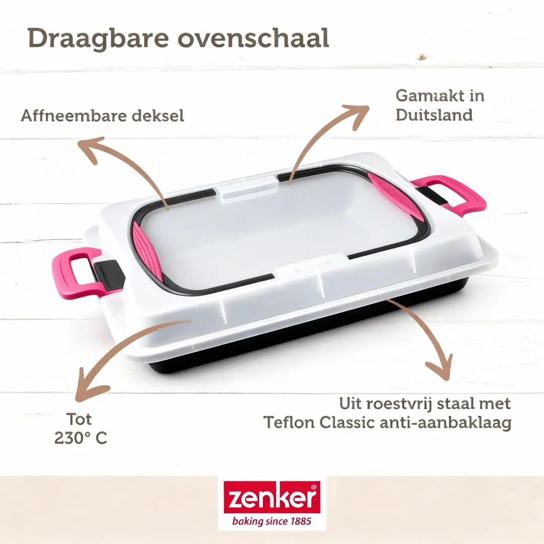 Zenker Special To Go Kookplaat 42x29cm - Zwart