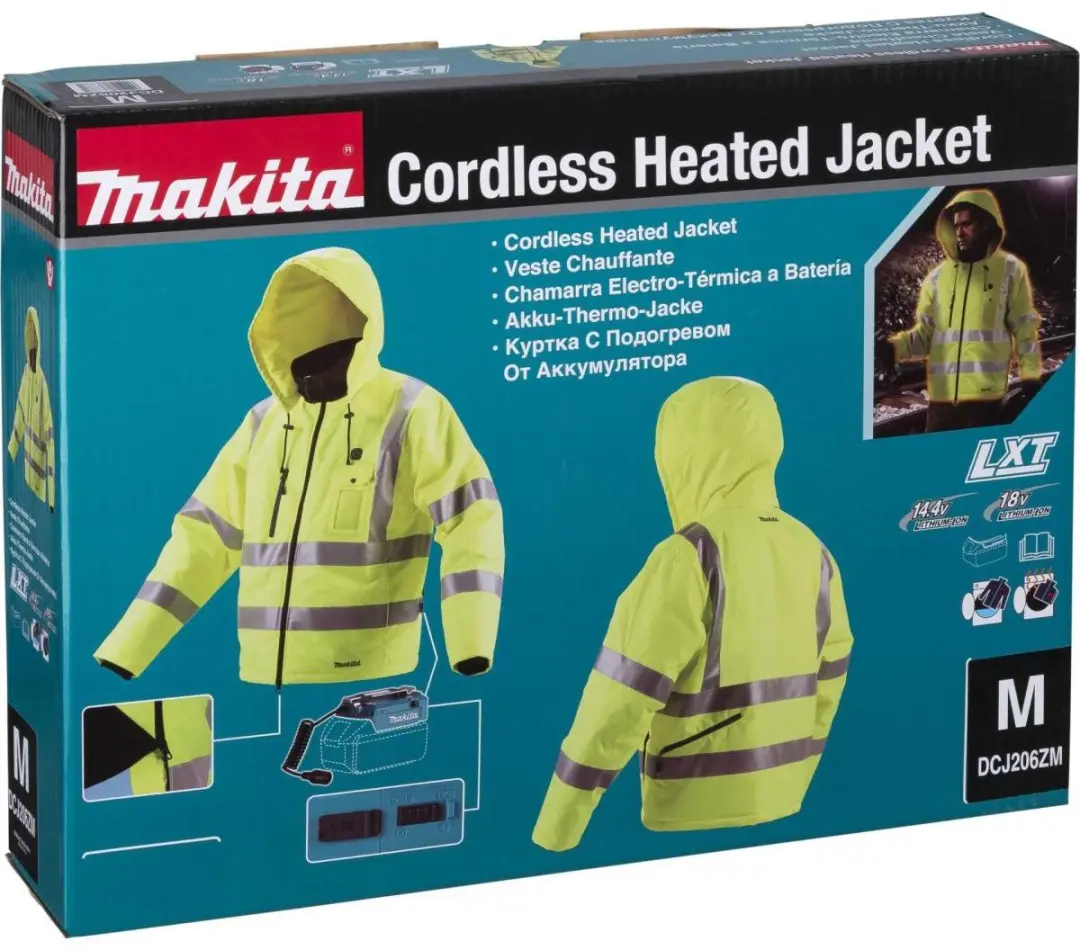 Makita DCJ206ZM Verwarmde Veiligheidsjas - M