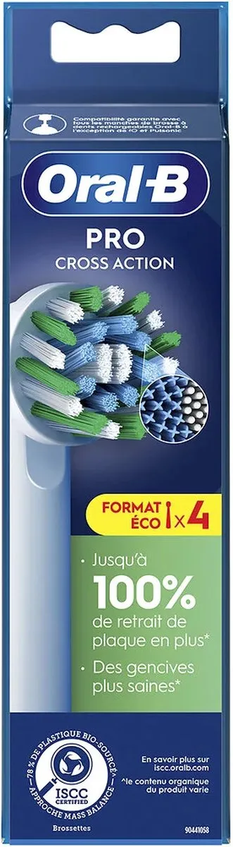 Oral-B Cross Action Pro Opzetborstels 4 Stuks - Wit