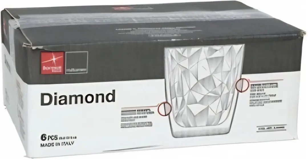 Bormioli Rocco Drinkglazen Diamonds 24 Stuks - 380ml