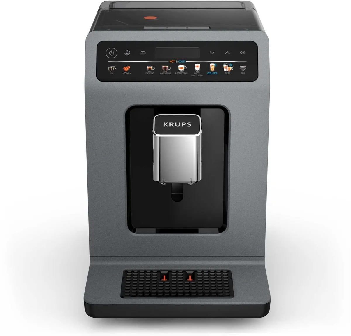 Krups Evidence EA898G Volautomatische Espressomachine - 18 Programma's - Zwart/Grijs