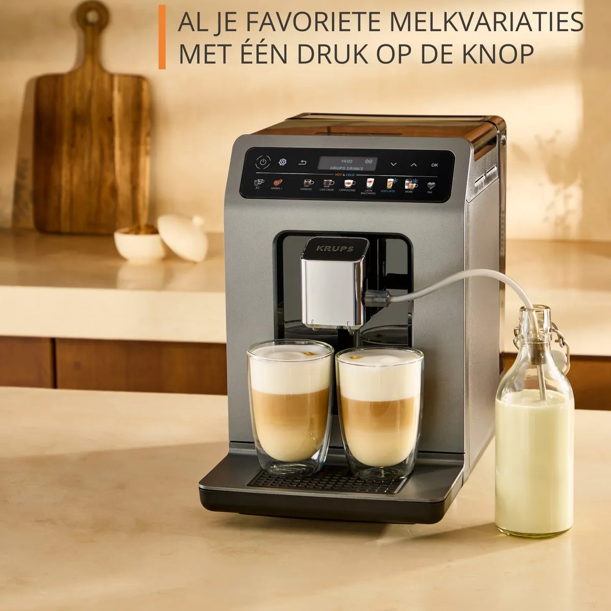 Krups Evidence EA898G Volautomatische Espressomachine - 18 Programma's - Zwart/Grijs
