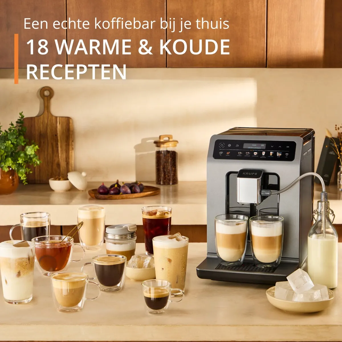 Krups Evidence EA898G Volautomatische Espressomachine - 18 Programma's - Zwart/Grijs