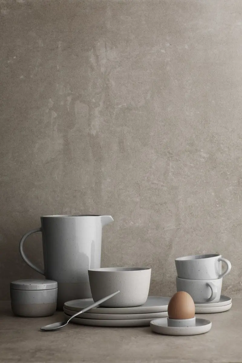 Blomus Sablo Cloud Bord - Lichtgrijs/Beige - 4 Stuks