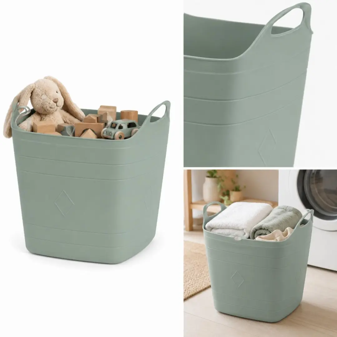 Excellent Houseware Flexibele Emmer Groen 15L - 2 Stuks