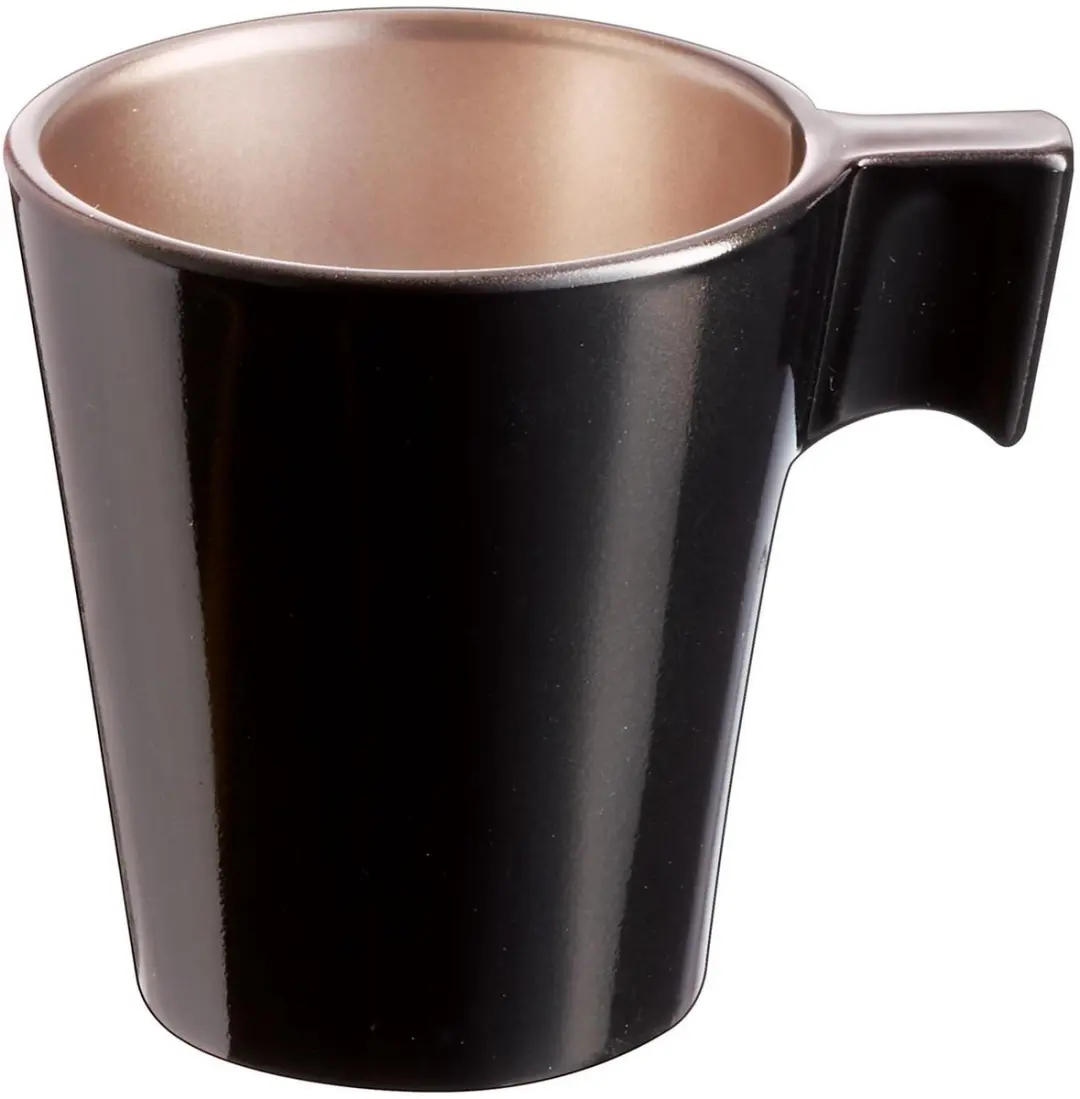 Luminarc Espresso Kopjes 80ml - 4 Stuks - Zwart Metallic