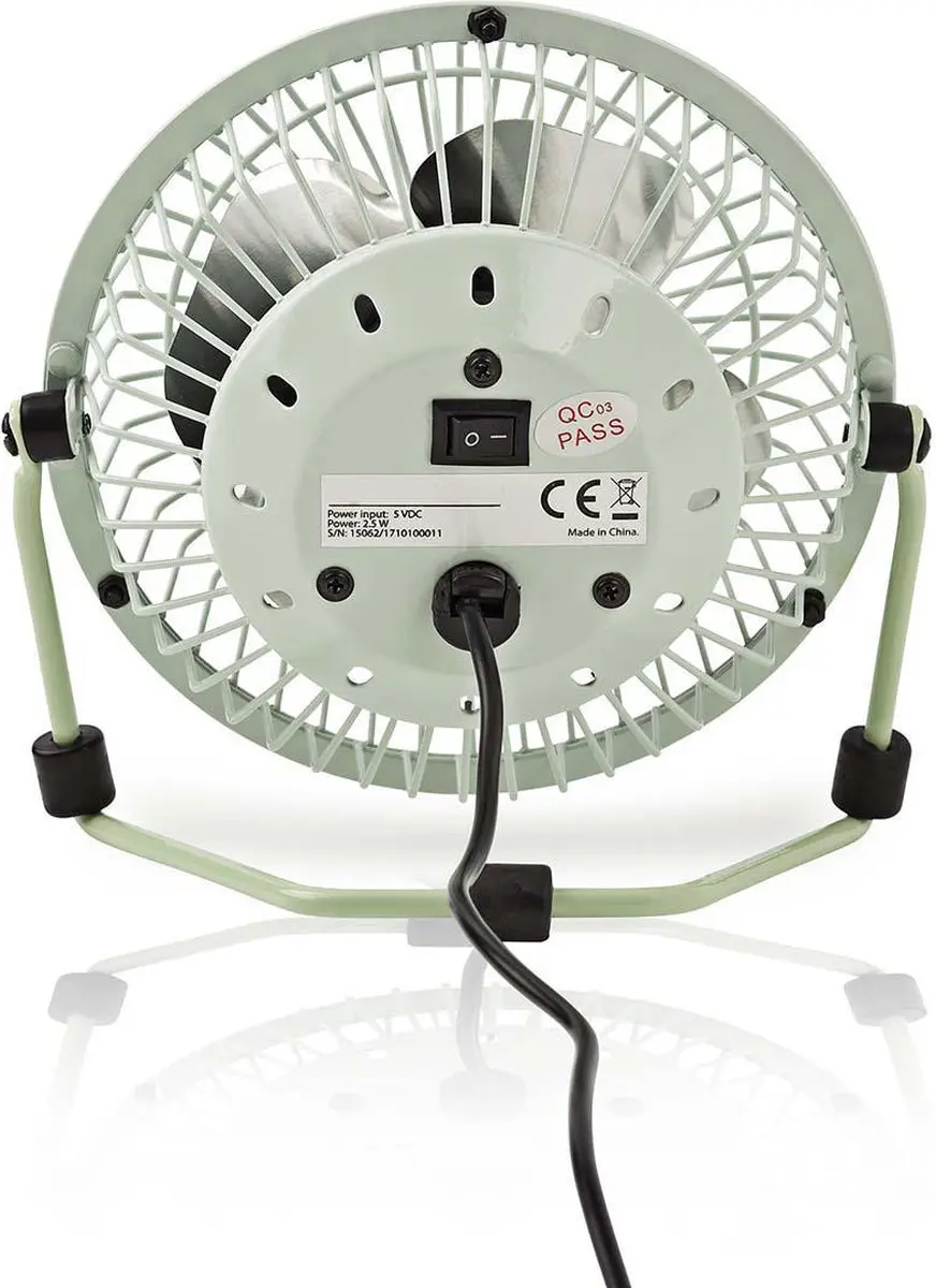 Nedis FNDK1GR10 Tafelventilator 10cm - Groen