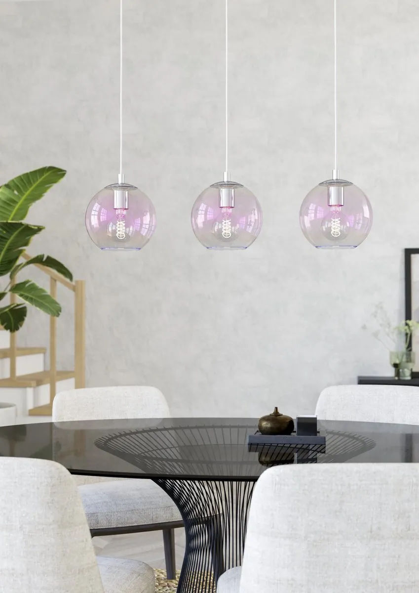 Eglo Ariscani 2 Hanglamp 76.5cm - Chroom/Gekleurd glas