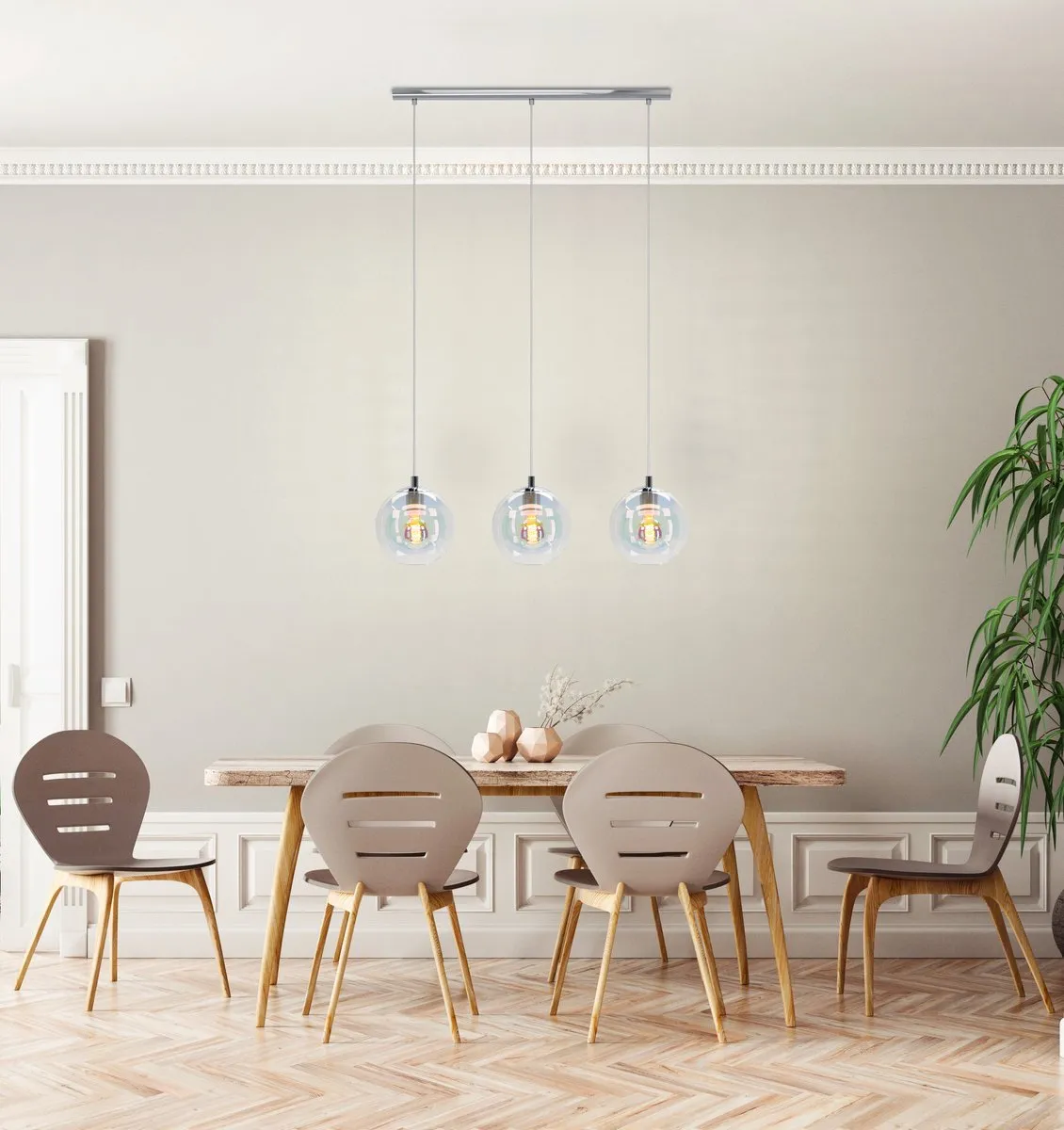 Eglo Ariscani 2 Hanglamp 76.5cm - Chroom/Gekleurd glas