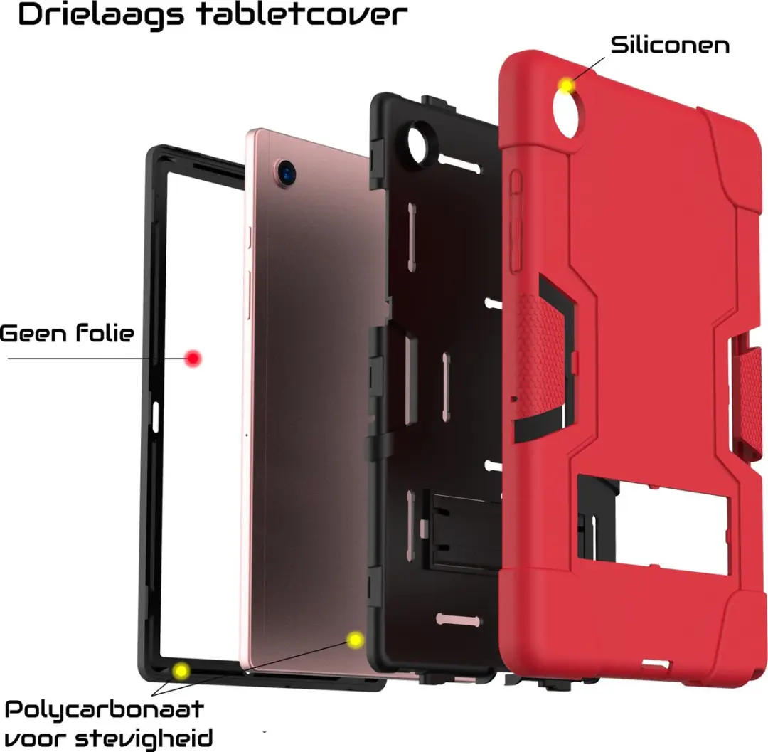 Fonu.nl Samsung Galaxy Tab A8 10.5 Hoes - Rood