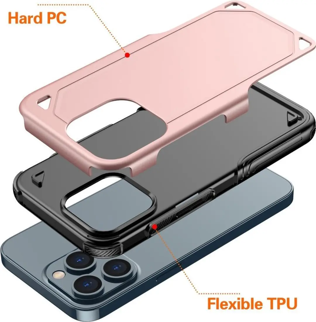 Fonu Hybrid Armor Backcase iPhone 13 Pro - Roségoud - afbeelding 6 van 6