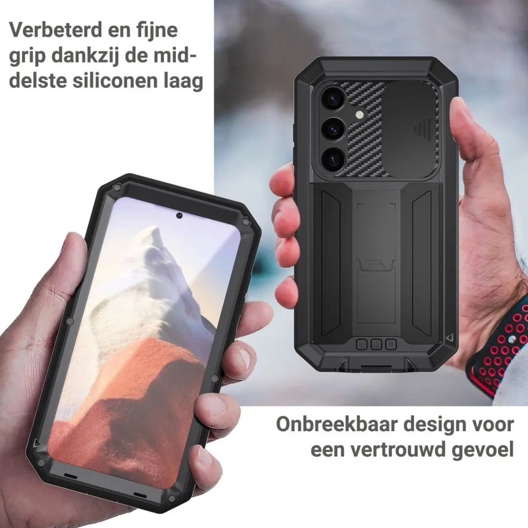 Fonu Metalen Hoesje Samsung Galaxy S26 Plus 14642 - Zwart