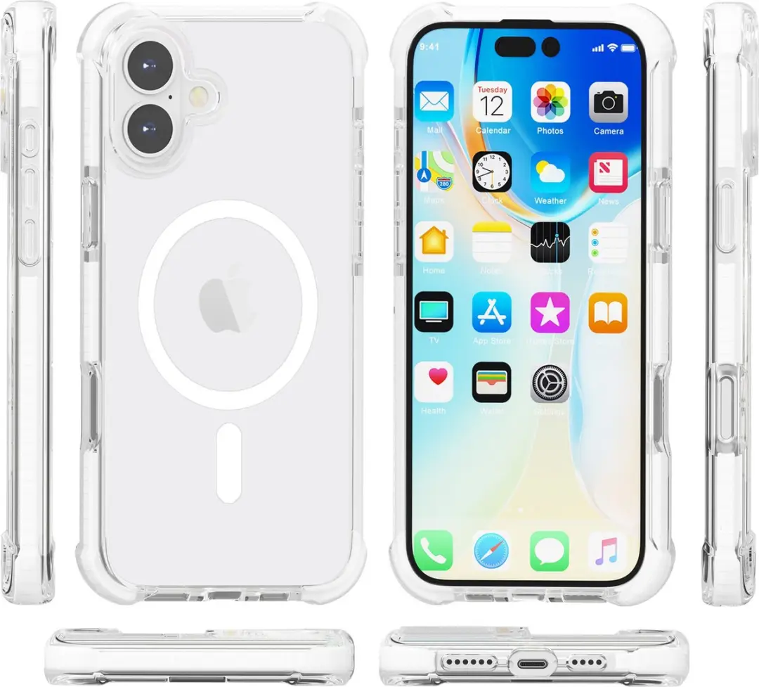 Fonu iPhone 16 Plus Hoesje - Transparant - Magnetisch