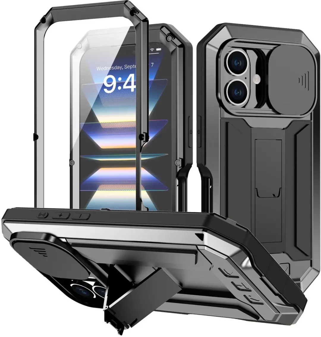 Fonu iPhone 16 Stofdicht Metal Hoes