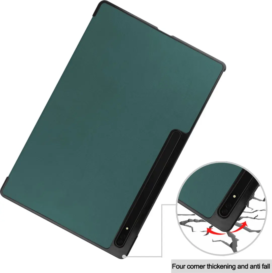 Fonu Smart Folio Hoes Samsung Tab S8/S9 Ultra - Groen
