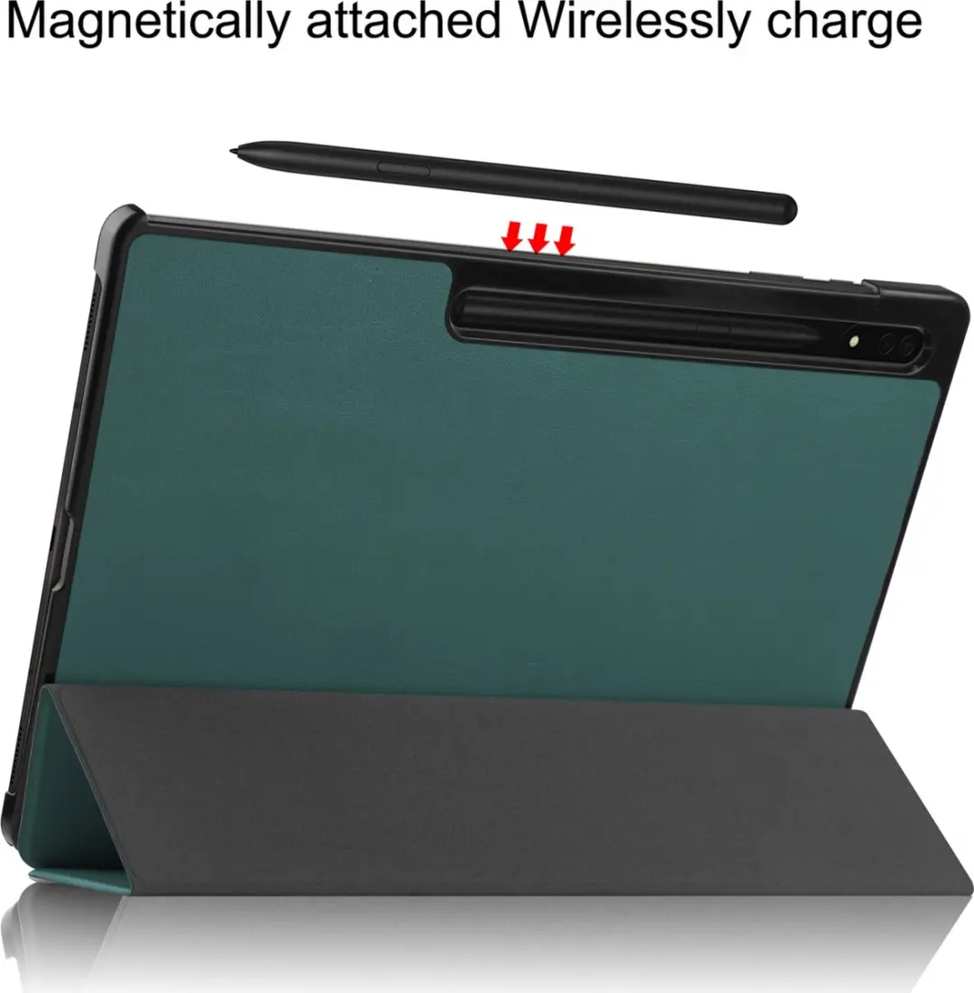 Fonu Smart Folio Hoes Samsung Tab S8/S9 Ultra - Groen