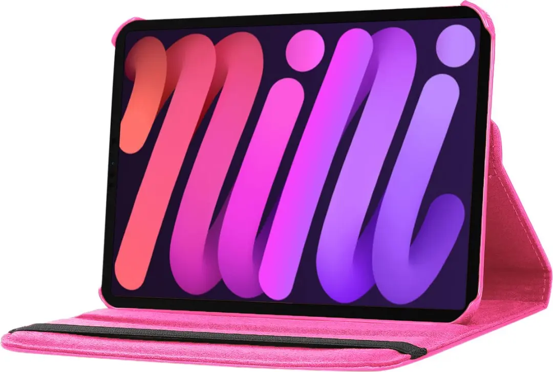 Fonu.nl iPad Mini 6/7 Hoes - 8.3 Inch - Donkerroze - 360° Draaibaar - afbeelding 6 van 6