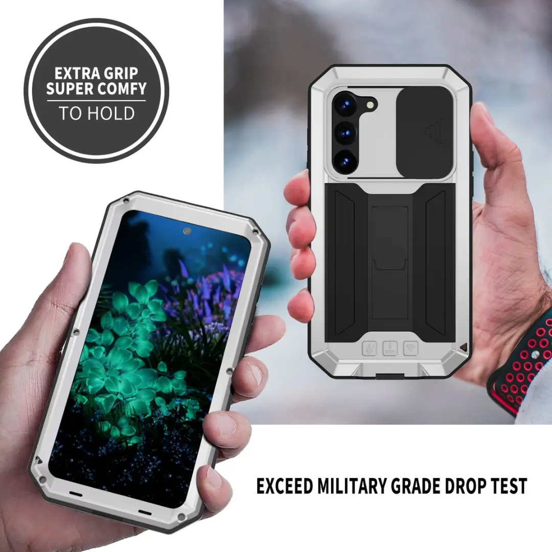 Fonu Stofdicht Hoes Samsung Galaxy S23+ - Zilver - afbeelding 6 van 6