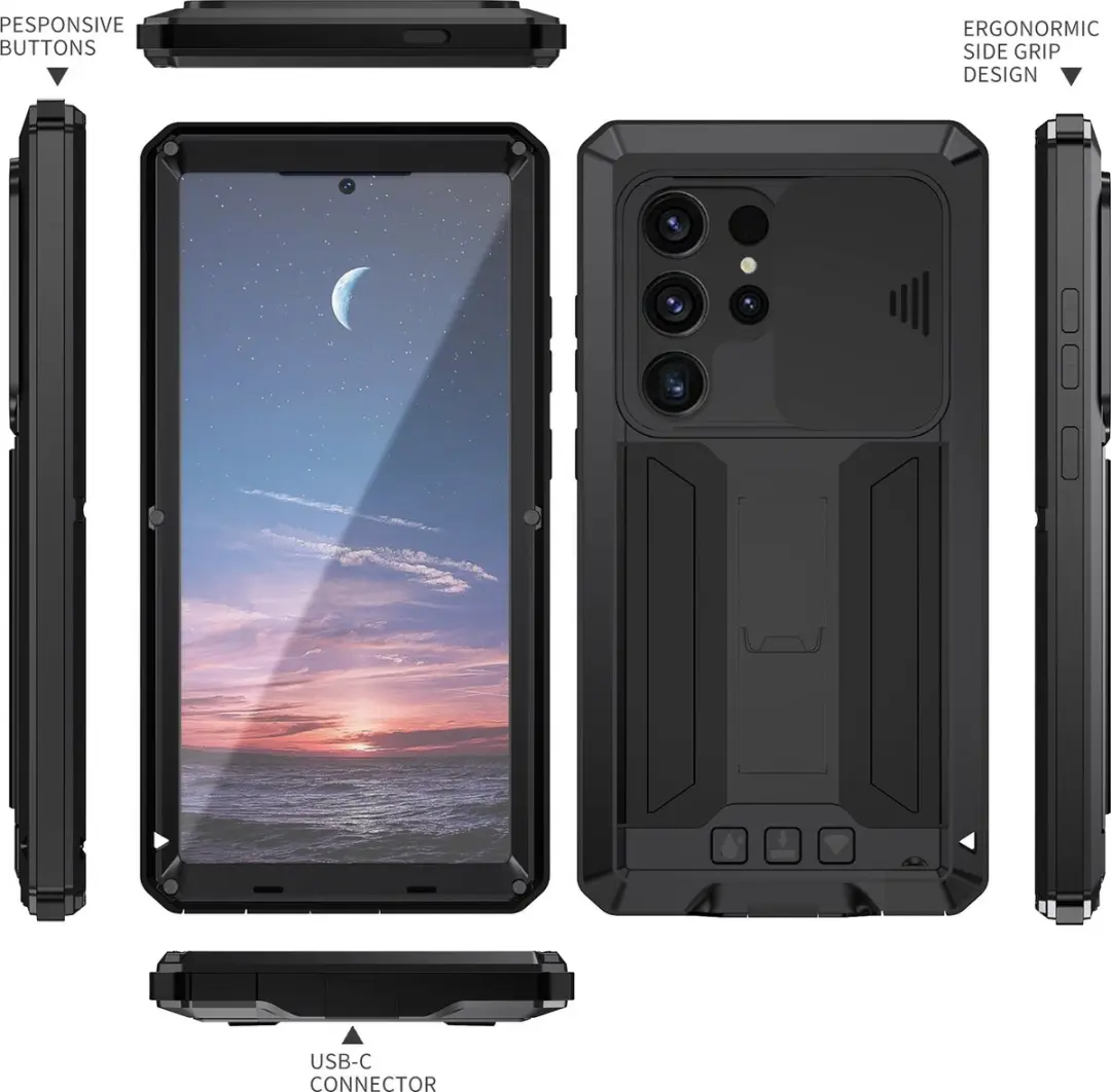 Fonu Stofdicht Hoesje Samsung Galaxy S24 Ultra 11470 - Zwart