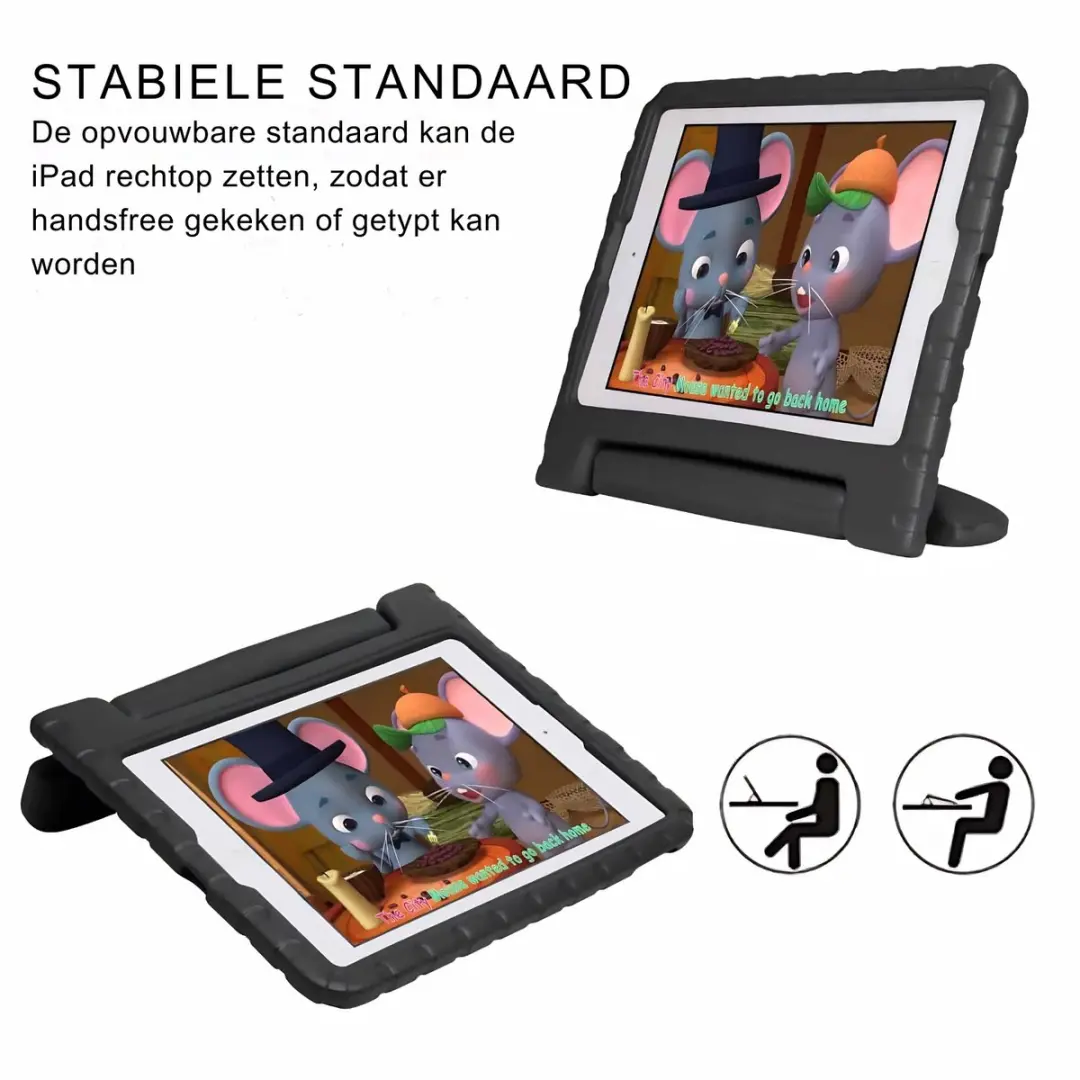 Fonu Kinderhoes voor iPad 2017/2018 9.7" - Zwart - afbeelding 6 van 6