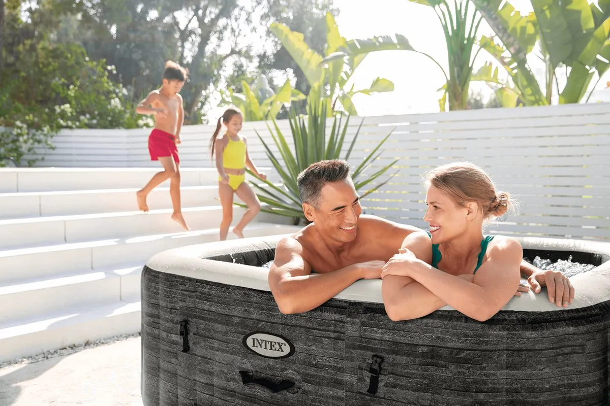 Intex PureSpa Greystone Deluxe 6 persoons - 239x239x71cm - 1098L