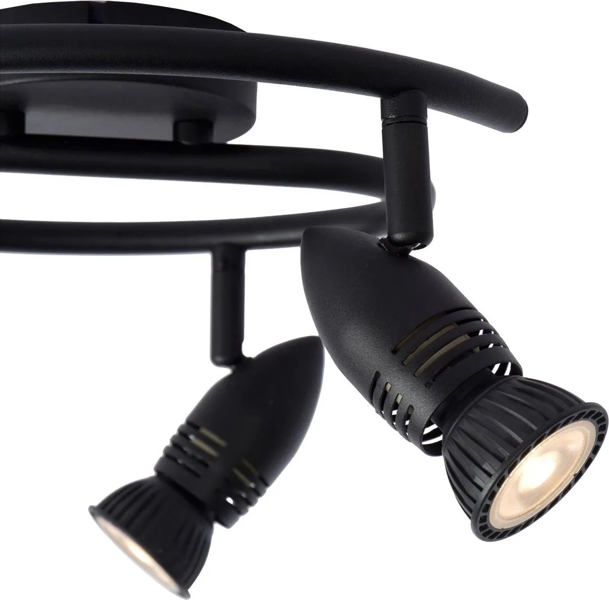 Lucide Caro Plafondspot Ø31cm 3xGU10 - Zwart