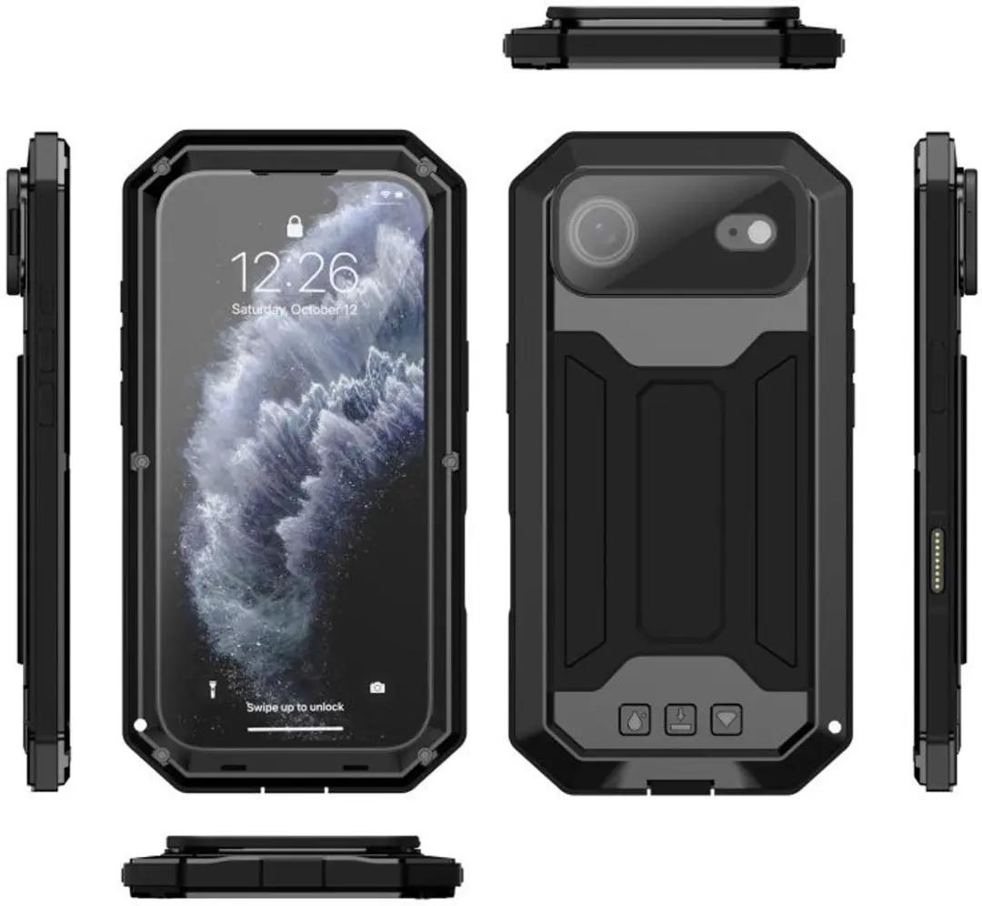 Fonu Metalen Hoesje iPhone Air 14108 - Zwart