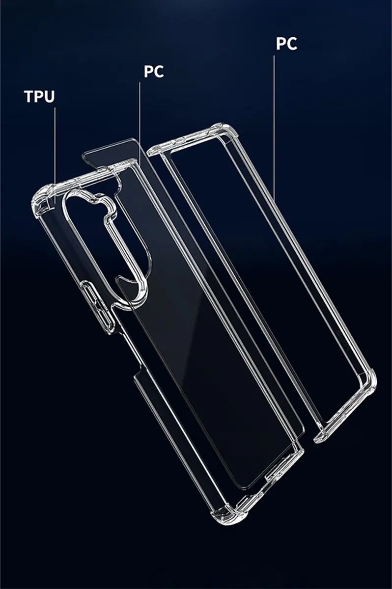 Fonu Stevig Hoesje Samsung Galaxy Z Fold 5 - Transparant