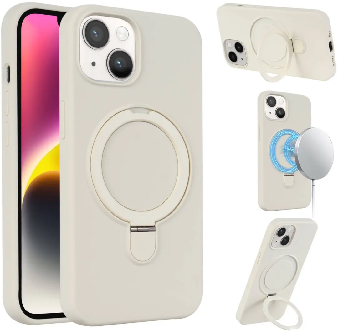 Fonu.nl iPhone 15 Hoesje Magnetisch Beige