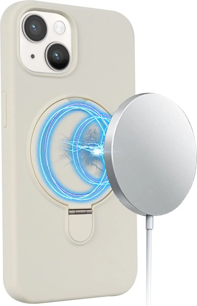 Fonu.nl iPhone 15 Hoesje Magnetisch Beige - 11441