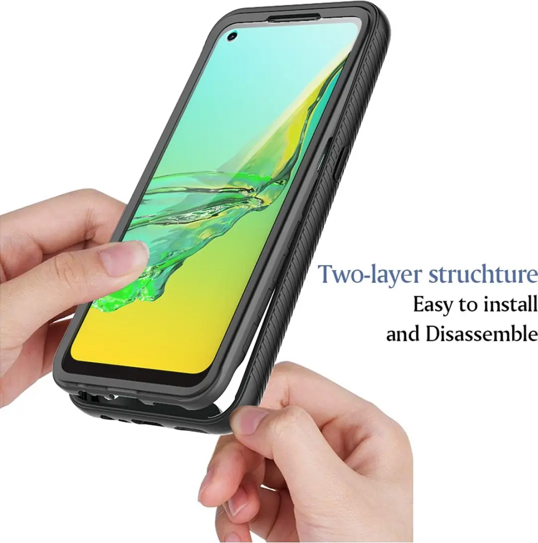 Fonu 360 Backcover Hoesje met Screenprotector Oppo A53/A53s - Zwart