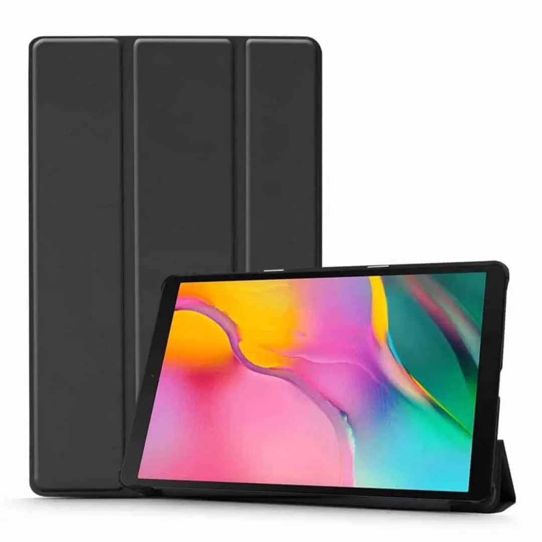 Fonu Smart Folio Hoes Samsung Galaxy Tab A 10.1 2019 - Zwart