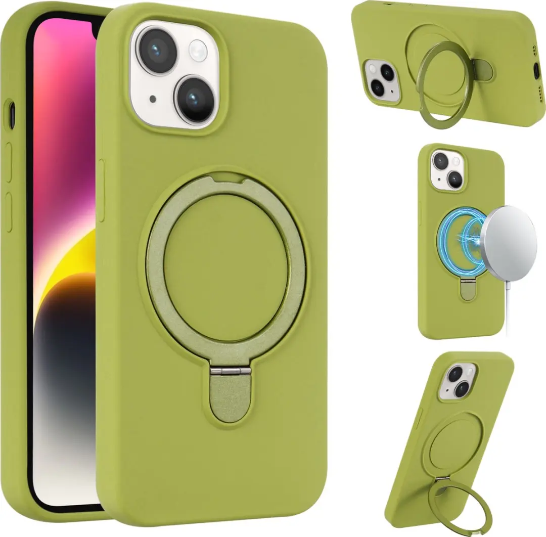 Fonu.nl iPhone 14 Hoesje Magnetisch Groen