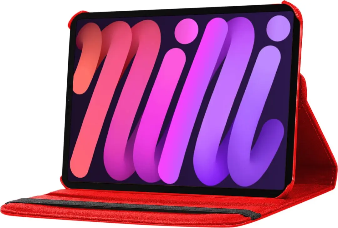 Fonu.nl iPad Mini 6/7 Hoesje 8.3 Inch - Rood - 360° Draaibaar - afbeelding 6 van 6