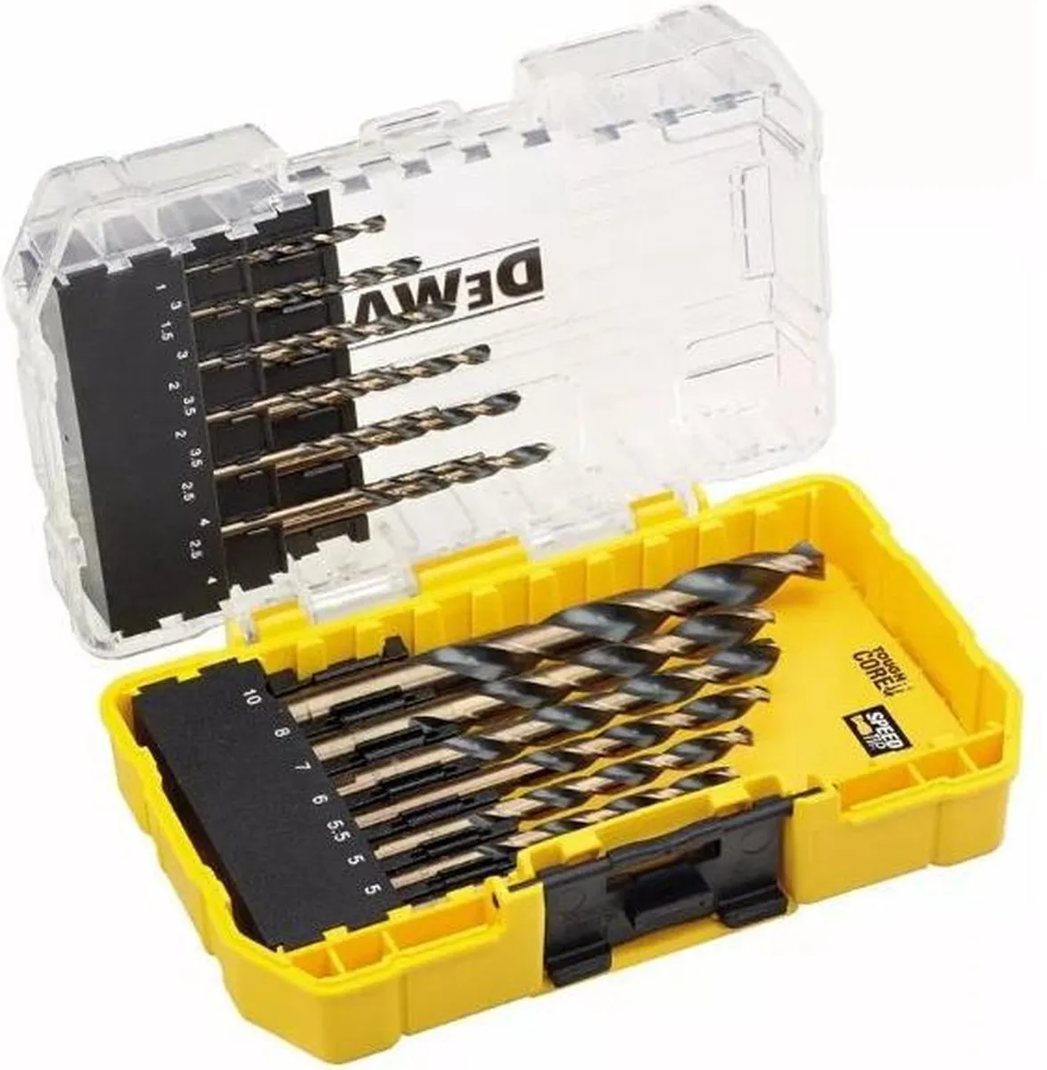 DeWalt DT70728QZ Metaalborenset 19-delig 1-10mm - TOUGH CASE