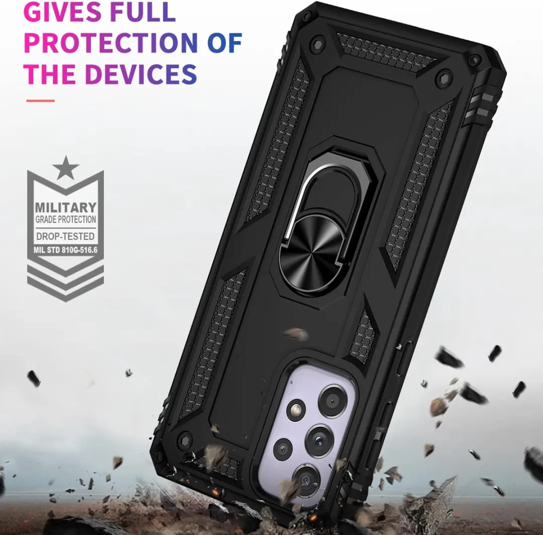 Fonu Ringhouder Hoesje Samsung Galaxy A73 - Zwart