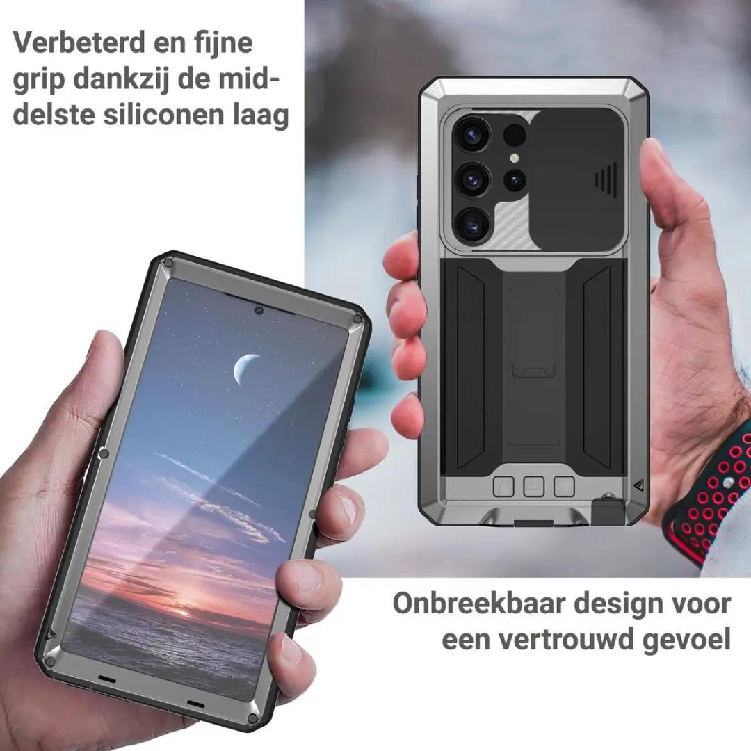 Fonu Metalen Hoesje Samsung Galaxy S26 Ultra 14641 - Zilver