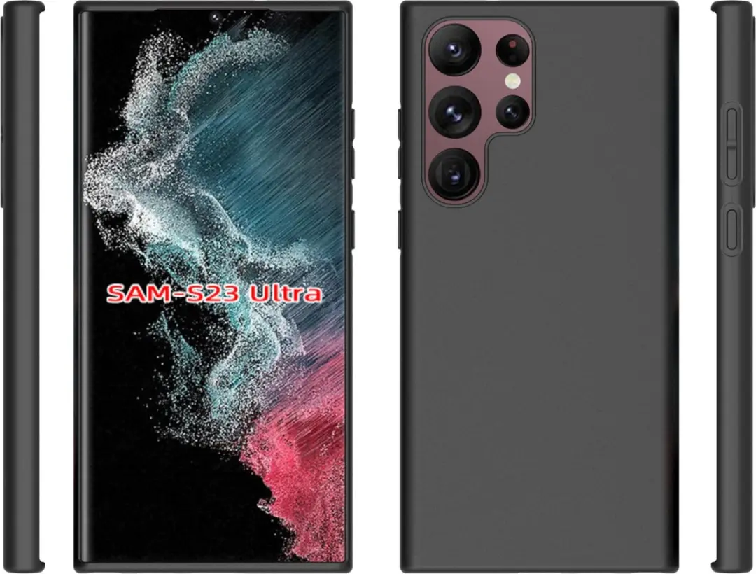 Fonu Samsung Galaxy S23 Ultra Hoesje - Zwart