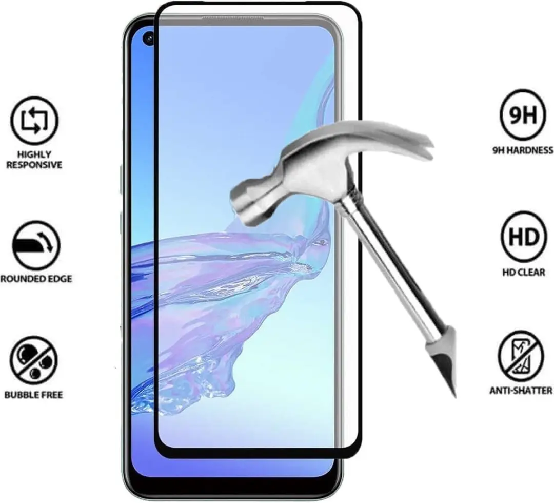 Fonu Fullcover Beschermglas Oppo A53/A53s Screenprotector