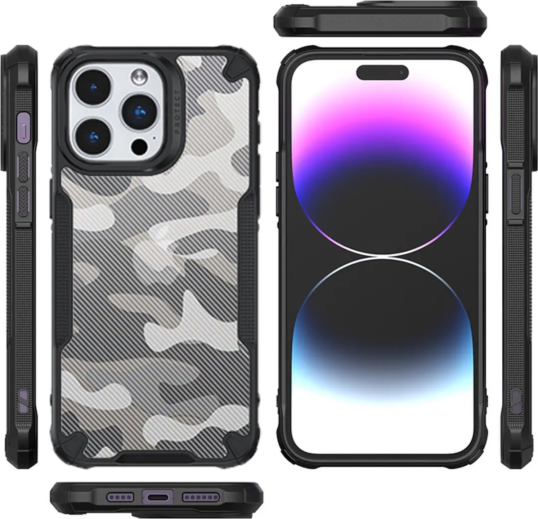 Fonu Hybrid X Camo Hoesje iPhone 14 Pro Max - Camouflage