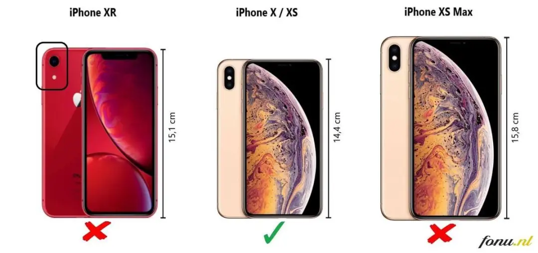 Fonu Fullcover Schermbeschermer iPhone 11 Pro/XS/X - Hardglas