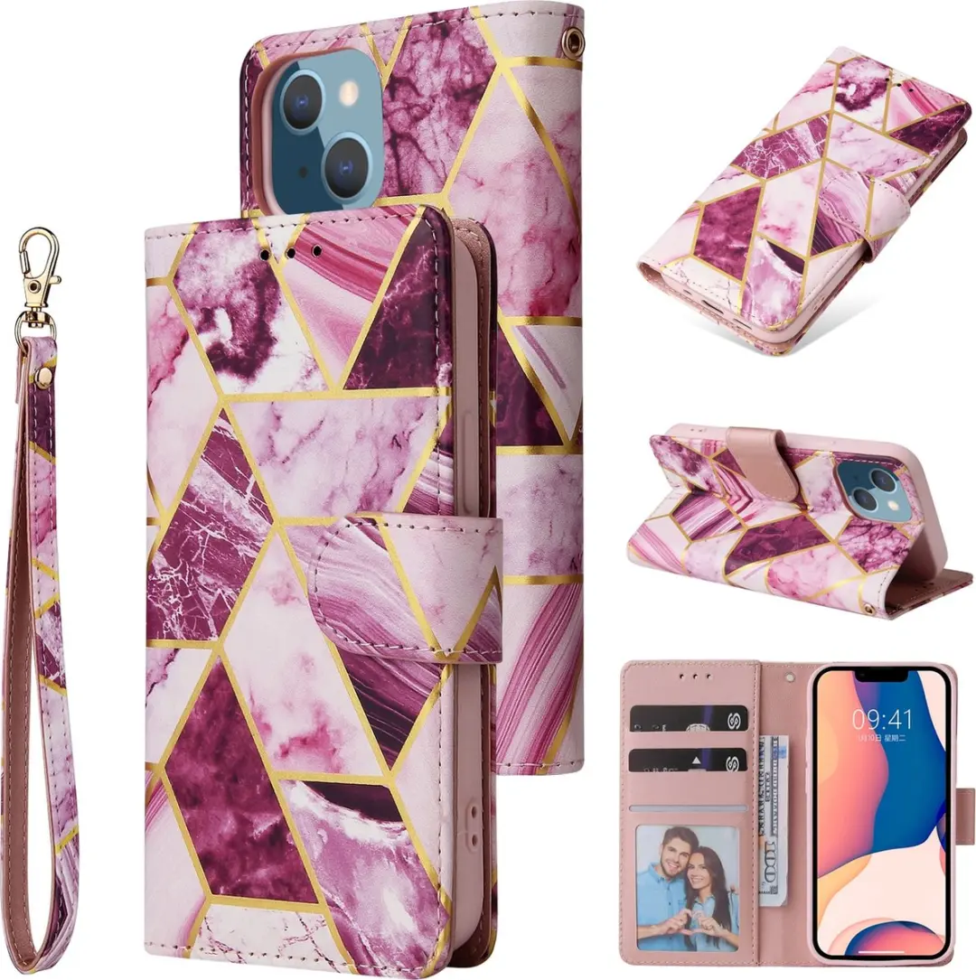 Fonu Marmer Bookcase iPhone 14 Plus Hoesje