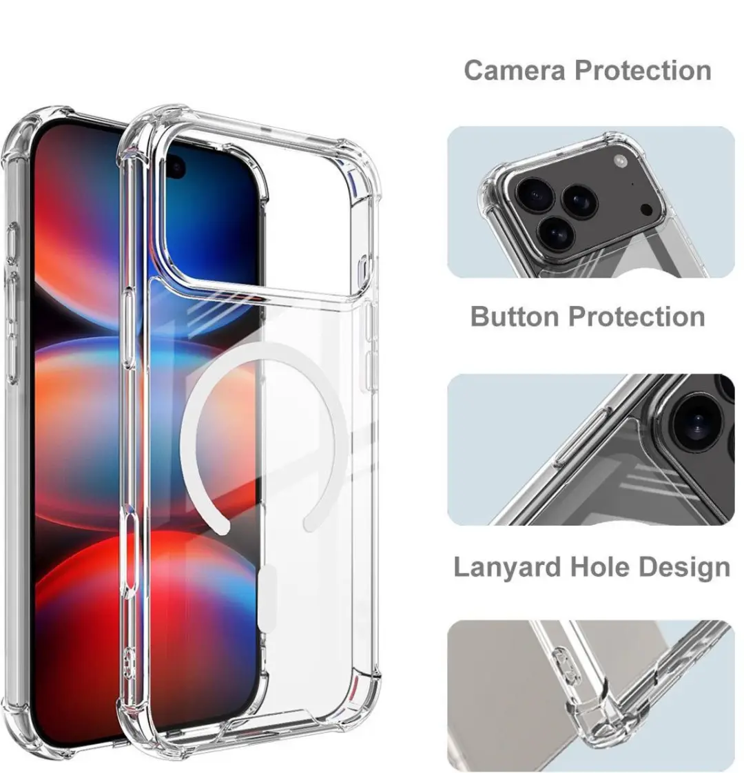 Fonu iPhone 17 Pro Max Hoesje Transparant - MagSafe 13574