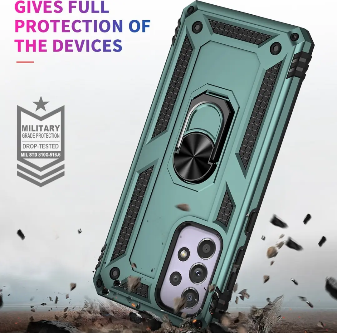 Fonu Ringhouder Hoesje Samsung Galaxy A73 - Groen