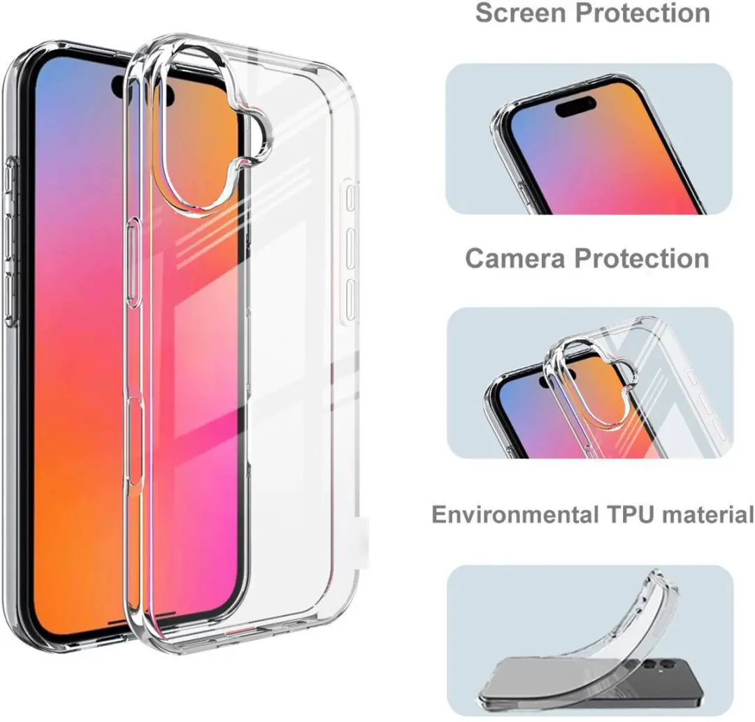 Fonu iPhone 17 Hoesje Transparant - Siliconen
